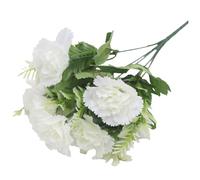 Ewleguzka Bouquet artificiel à 5 têtes, pour la fête des mères, un mariage et une décoration de salle de fête | Petit arrangement de fleurs artificielles pour table d'intérieur, fête à la maison