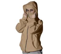 Ewleguzka Cagoule à capuche zippée pour femme - Veste polaire à fermeture éclair intégrale - Sweat à capuche surdimensionné décontracté pour l'automne et l'hiver avec poches, Kaki (01), M