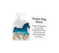 Ewleguzka Mini décoration de poche en résine, porte-clés en forme de petite créature mignonne, excellent encouragement pour un ami, elle, lui, enfants, amoureux des animaux, Bleu 04., taille unique