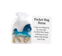 Ewleguzka Mini décoration de poche en résine, porte-clés en forme de petite créature mignonne, excellent encouragement pour un ami, elle, lui, enfants, amoureux des animaux, Bleu 02., taille unique