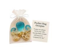 Ewleguzka Mini décoration de poche en résine, porte-clés en forme de petite créature mignonne, excellent encouragement pour un ami, elle, lui, enfants, amoureux des animaux, Bleu 03., taille unique