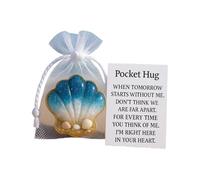 Ewleguzka Mini décoration de poche en résine, porte-clés en forme de petite créature mignonne, excellent encouragement pour un ami, elle, lui, enfants, amoureux des animaux, Bleu-01, taille unique