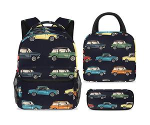 ewndhtse Ensemble sac à dos d'école, sac à déjeuner et trousse à crayons, sac à dos d'école, sac à dos de voyage décontracté pour adolescents, filles, garçons, primaire, junior moyen, voiture privée