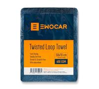 Ewocar Chiffon de séchage en microfibre pour voiture 50 x 70 cm - 600 g/m², boucle torsadée, ultra absorbant, n'abîme pas la peinture, non pelucheux - Serviette de séchage pour l'entretien