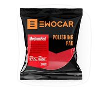 Ewocar MediumRed Tampon de polissage 95 x 25/75 mm - Spécialement conçu pour le polissage One Cut One Step 2 en 1, élimine les hologrammes, finition en une étape, qualité professionnelle pour