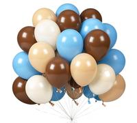 EWODEIEW 60 Ballons Bleus 30 cm gonflés à l'hélium pour Anniversaires de Filles, café, Chair, Blanc Sable, Bleu maca. Convient également pour Les Mariages, Les enterrements de Vie de Jeune Fille