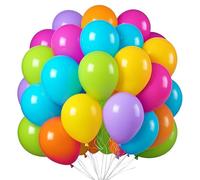 EWODEIEW 60 Ballons Multicolores, 30 cm, gonflés à l'hélium, en Latex, pour Anniversaires de Filles, Violet, Rose, Orange, Vert, Bleu Enterrements de Vie de Jeune Fille, décorations de fête