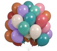 EWODEIEW 60 Ballons Roses, Ballons en Latex de 30 cm pour Anniversaires de Filles, Cacao, Rose rétro, Bleu Turquoise, Bleu océan, maca, Blanc Sable pour Mariages et enterrements de Vie de Jeune Fille