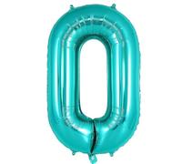 EWODEIEW Ballons Chiffres 0 Bleu clair, Ballon 0 de 40 pouces, Ballon en aluminium Chiffre 0, Ballon 0 pour décoration d'anniversaire fille, Ballon géant en aluminium 0 pour fille et garçon