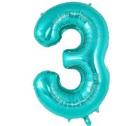 EWODEIEW Ballons Chiffres 3 Bleu Ciel, Ballon Chiffre 3 40 Pouces Ballon en Aluminium 3, Ballon 3 pour Décoration d'Anniversaire Fille Ballon Géant en Aluminium 3 pour Fille Garçon Fête d'Anniversaire