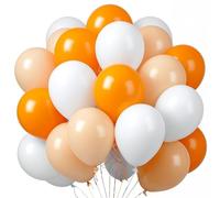 EWODEIEW Lot de 60 Ballons de 30 cm gonflés à l'hélium pour Anniversaires de Filles, Ballons Orange et Verts pour Mariages, enterrements de Vie de Jeune Fille et décorations de fête