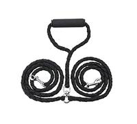 ewolee Laisse Double pour 2 Chiens Anti-Traction pour Chien Petit ou Grand Chien en Nylon avec poignée Longueur 1,4 m Idéal pour la Course ou la Promenade