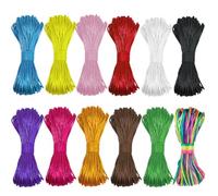 Ewparts Corde Cordons De Soie pour Bracelet Bijoux Artisanat DIY Faire 12pcs, 20m Chaque Paquet, 1.5mm Diamètre (1.5mm)