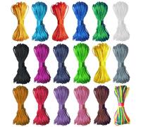 Ewparts Cordon pour Bracelet - 180 mters- 1,5 mm - Cordon Satin - Fil Nylon pour Bracelet Multicolores Corde Cordons De Soie pour DIY Bracelets, Macramé, Collier en Vrac, Fil à Perles Kumihimo