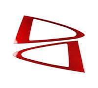 EWQPHLS Autocollants de garniture de panneau triangulaire de lunette arrière, en fibre de carbone, compatibles avec Porsche 911 992 2019-2023(Red Carbon Fiber)