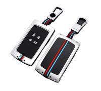 EWQPHLS Coque de clé de Voiture en Alliage de Zinc Compatible avec Renault Koleos, Kadjar, Scenic, Megane, Sandero, Espace, Clio, Captur, Kangoo, Laguna, Talisman, Twingo(A-Silver)