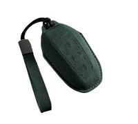EWQPHLS Étui de clé de Voiture en Daim, Compatible avec Peugeot 308, 408, 508, 2008, 3008, 4008, 5008, Compatible avec Citroën C4, C6, C3-XR, C4L, Accessoires Automobiles(E-Green Keyring)