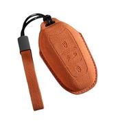 EWQPHLS Étui de clé de Voiture en Daim, Compatible avec Peugeot 308, 408, 508, 2008, 3008, 4008, 5008, Compatible avec Citroën C4, C6, C3-XR, C4L, Accessoires Automobiles(E-Yellow Keyring)