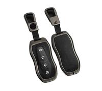 EWQPHLS Housse de clé de Voiture en Cuir Compatible avec Geely Azkarra Tugella FY11 2019 2020 Atlas Pro Emgrand GS X6 SUV EC7(Black)
