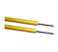 EWQPHLS Tiges de support de capot compatibles avec Nissan Qashqai J10 Dualis 2006-2013, kit d'amortisseurs à ressorts et amortisseurs(Yellow carbon fiber)