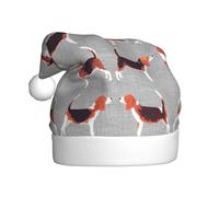 EWQrtyy Beagle Patterns Impression Communauté Rassemblements Chapeaux de Noël pour Adultes Femmes Hommes Performance Scène Joie Vacances