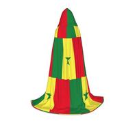 EWQrtyy Cape à capuche imprimée drapeau du Sénégal pour adolescents, cape à capuche d'Halloween pour adolescents