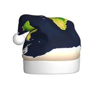 EWQrtyy Chapeaux de Noël avec impression carte du monde - Pour adultes et hommes - Unisexe - Pour représentations sur scène - Joie des vacances