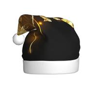 EWQrtyy Chapeaux de Noël avec impression rose dorée - Pour adultes et femmes - Unisexe - Pour représentations sur scène - Joie des vacances