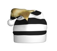 EWQrtyy Chapeaux de Noël avec motif cœur doré et rayures - Pour adultes et hommes - Unisexe - Pour représentations sur scène, vacances