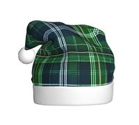 EWQrtyy Chapeaux de Noël unisexes pour adultes et hommes - Motif tartan écossais bleu
