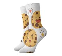 EWQrtyy Chip Cookies Chaussettes confortables toutes saisons, poids moyen, chaussettes respirantes pour la maison et le bureau