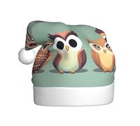 EWQrtyy Chouettes de dessin animé mignon impression communautaire rassemblements chapeaux de Noël pour adultes femmes hommes spectacles de scène vacances joie