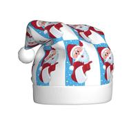 EWQrtyy Santa Claus4 Impression Communauté Rassemblements Chapeaux de Noël pour Adultes Femmes Hommes Performance Scène Joie Vacances