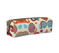 EWQrtyy Trousse à crayons en cuir avec imprimé escargot, pochette zippée, porte-accessoires, sac de papeterie, cadeau de rentrée scolaire, doré, Taille unique, Trousse de maquillage