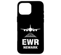 EWR Airport Newark, New Jersey Airplane atterrissage sur Piste Coque pour iPhone 16 Pro Max