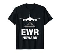 EWR Airport Newark, New Jersey Airplane atterrissage sur Piste T-Shirt