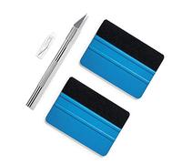 Ewrap Outil de pellicule de Vinyle Outil de Film pour fenêtre Outil de Teinte pour fenêtre Outil de Papier Peint avec raclette en Feutre, Couteau pour Passe-Temps