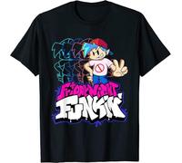EWRdutAEAE Friday Night Funkin BF T-Shirt Black S