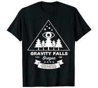 EWRdutAEAE LJAH Gravity Fall Oregon American Animated Series Unisex Black T-Shirt Top Sweatshirt Short Sleeve Black XL