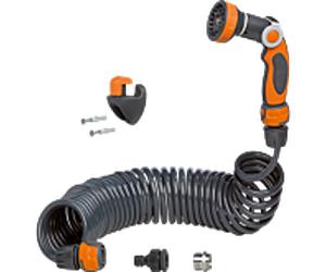 Ewuaqua Tuyau D'Arrosage Flexible 10 m 72008 complet, avec pistolet, fixation murale