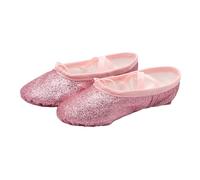 EWUHYFP Ballerine Danse Fille Ballet Dance Shoes Yoga Gym Flat Slippers Glitter Pink Blue Rose Red Colors for Children Girls Women Teacher(Rose Red,25)