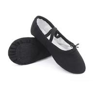 EWUHYFP Ballerine Danse Fille Ballet Shoes Canvas for Girls Dance Slippers Split Sole Gymnastics Skate Yoga Dancing Kids Ballerina Professional(Black,36)