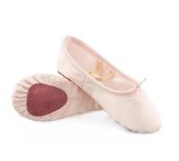 EWUHYFP Ballerine Danse Fille Ballet Shoes Canvas for Girls Dance Slippers Split Sole Gymnastics Skate Yoga Dancing Kids Ballerina Professional(Beige,36)