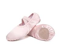 EWUHYFP Ballerine Danse Fille Ballet Shoes Elastic Satin Flat Split Soft Sole Dance Slippers Adult Gymnastics Belly Yoga Ballerina Training Women/Girls'(Light Pink,40 (24.5cm))
