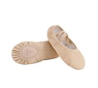 EWUHYFP Ballerine Danse Fille Ballet Shoes Girls PU Leather Soft Split Sole Professional Dance Training Slippers Non-Slip(Khaki,36)