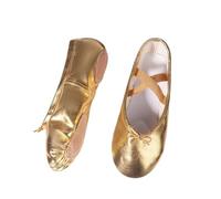 EWUHYFP Ballerine Danse Fille Ballet Shoes Gold Silver Soft Sole Dance Slippers Children Perform Practise Ballerina Woman Gymnastics(Gold Drawstring,42)