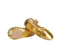 EWUHYFP Ballerine Danse Fille Ballet Shoes Gold Silver Soft Sole Dance Slippers Children Perform Practise Ballerina Woman Gymnastics(Gold,30)