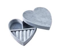 EWUHYFP Boîte à bijoux en velours forme de cœur for bagues, colliers, anniversaires, cadeaux mariage, Saint-Valentin, étui d'emballage d'amour(G80)