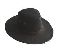EWUHYFP Chapeau Cowboy Cowboy Hat Big-Edge Gentleman Cowgirl Jazz West for Men Color Mongolian Caps(BK)