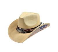 EWUHYFP Chapeau Cowboy Cowboy Hat for Men Women Beach Sun Vintage Gentleman Cowgirl Jazz Hats Sombrero Hombre(00000)
